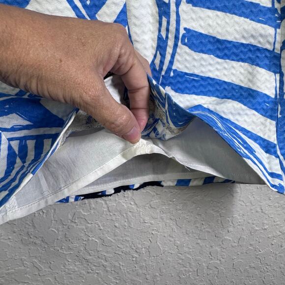 LILLY PULITZER Dress‎ 2 Annabelle Bay Blue Yacht Sea Racerback Seersucker NWT - Picture 10 of 15